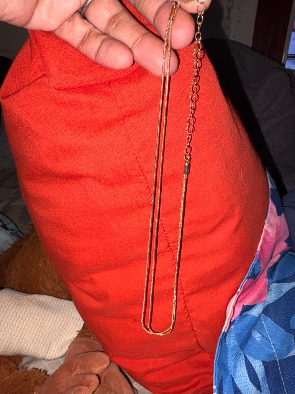 Urban Outfitters Gold Double-Chain Necklace with Extender